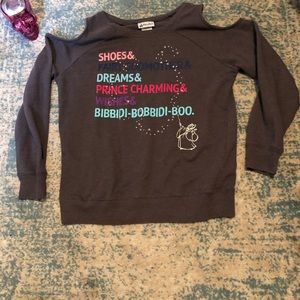 Disney cold shoulder Cinderella Sweater